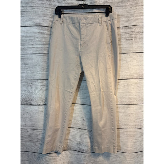 Vince Beige Cotton Blend Pants Size 8
