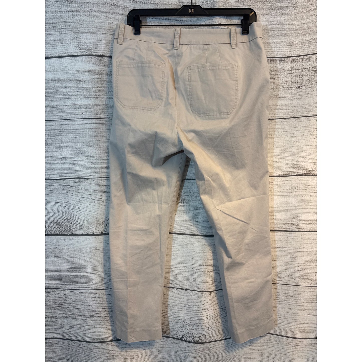 Vince Beige Cotton Blend Pants Size 8