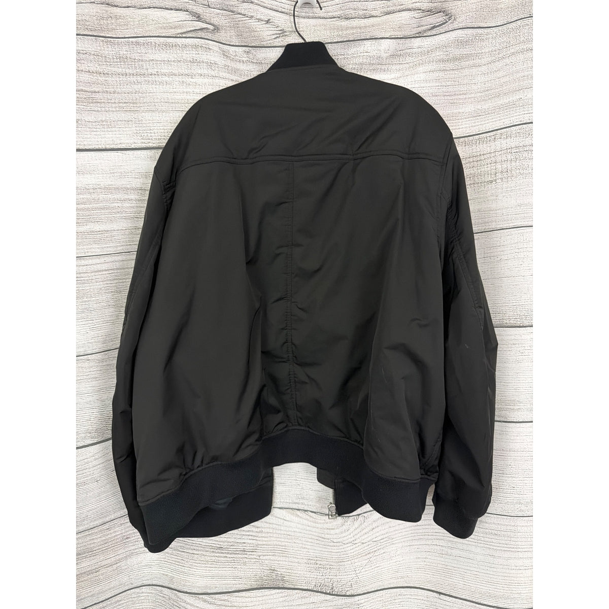 Mens Vince Black Bomber Jacket Size XXL