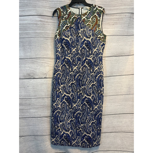 Diane Furstenberg Paisley Sleeveless Sheath Dress Size 12