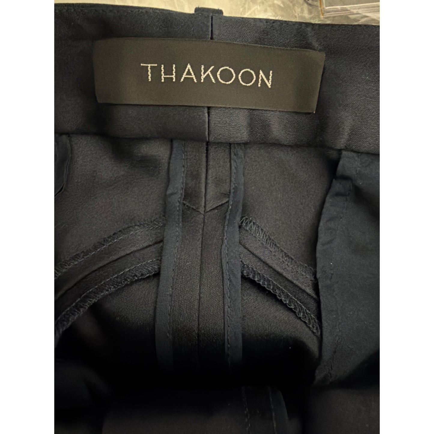 Thakoon Navy Tapered Silk Pants