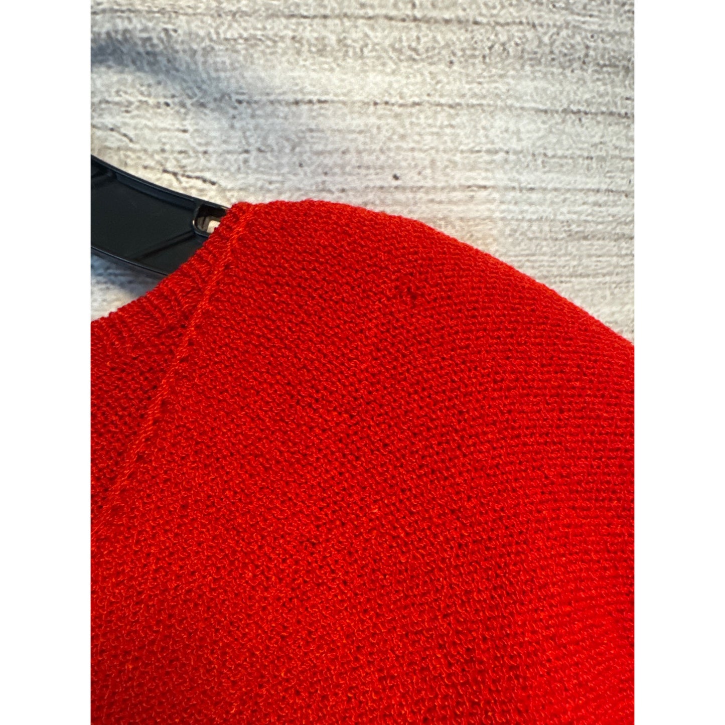Vintage Steve Fabrikant Red Knit Dress & Cardigan Set Size Petite