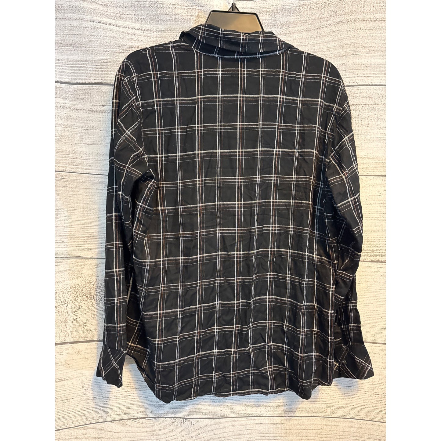 NWT Sanctuary Black & White Plaid Boyfriend Shirt M