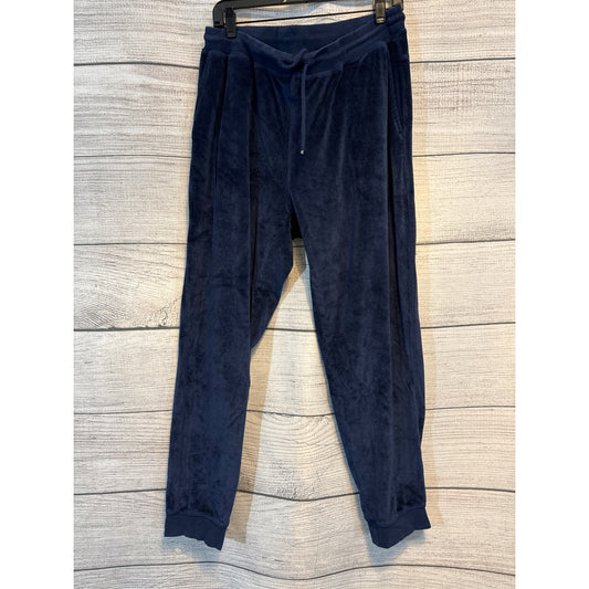 Daniel Buchler Mens Navy Blue Velour Lounge Pants Size M