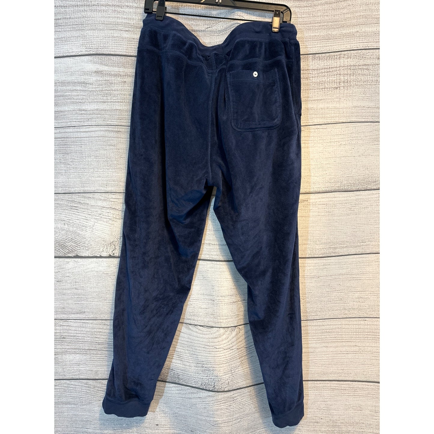 Daniel Buchler Mens Navy Blue Velour Lounge Pants Size M