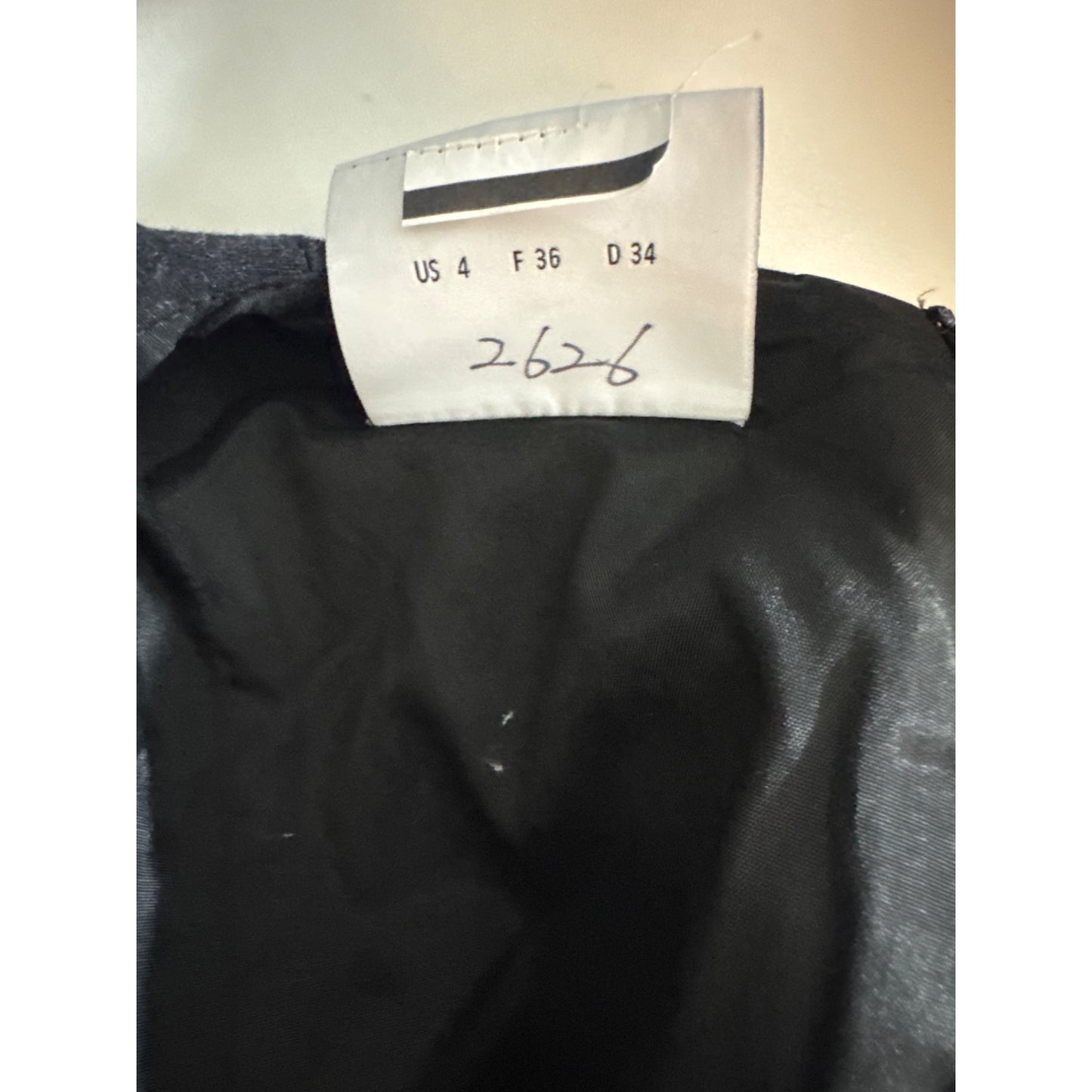 A-K-R-I-S Punto Black Dress With Faux Leather Hem Size 4