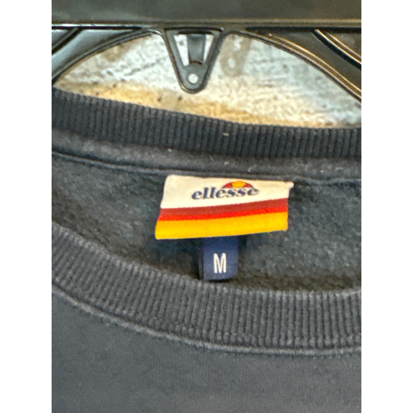 Ellesse Mens Navy Blue Crewneck Sweatshirt Size M
