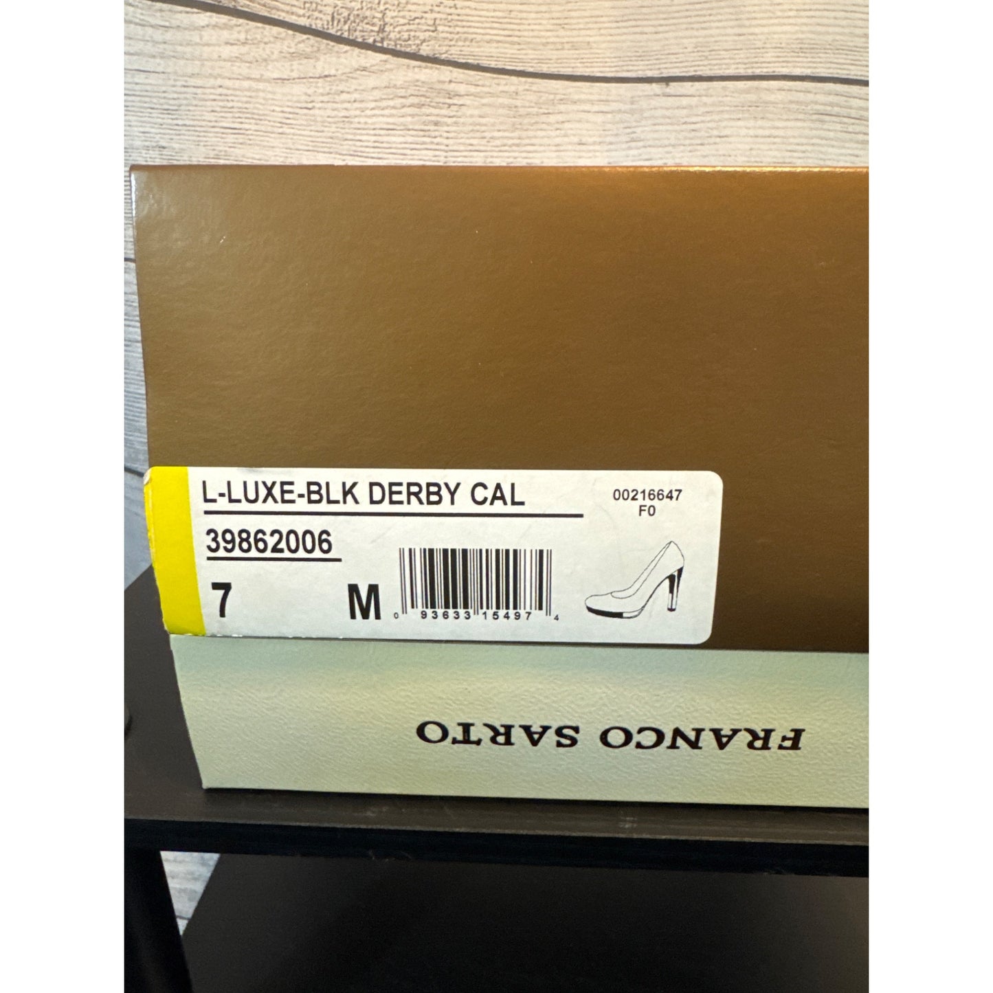 Franco Sarto Leather Luxe Derby Cal Size 7