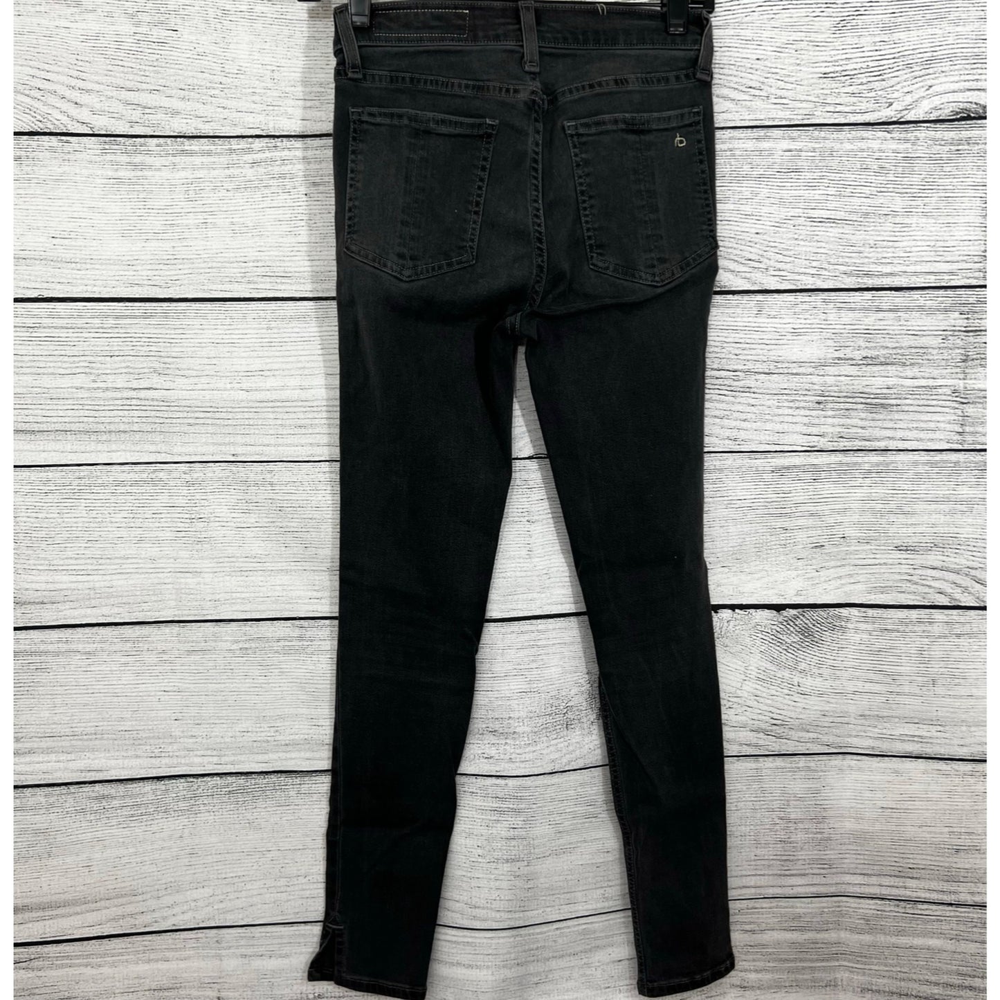 Rag & Bone Capri Jeans Black Denim 10 Inch Stretch, Size 24