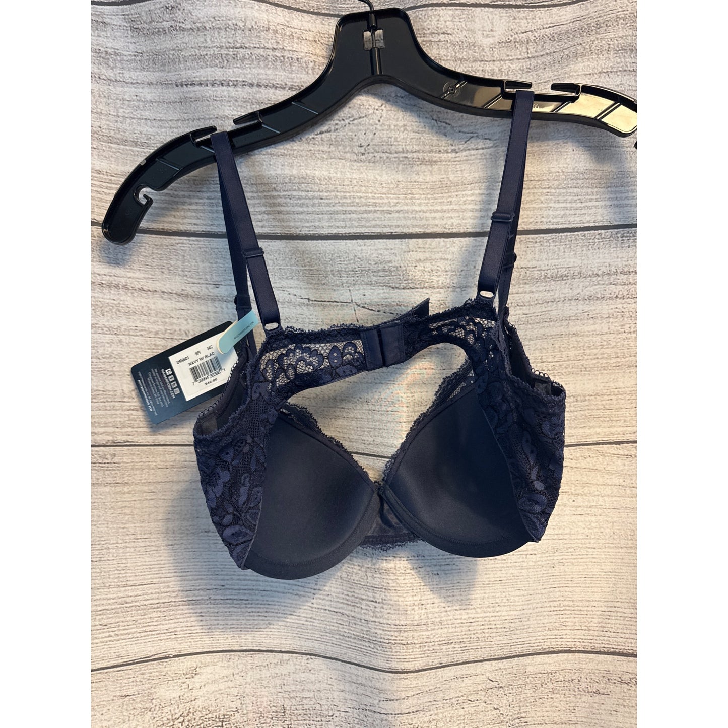 NWT Maidenform Navy Blue Lace Underwire Bra Size 34 C