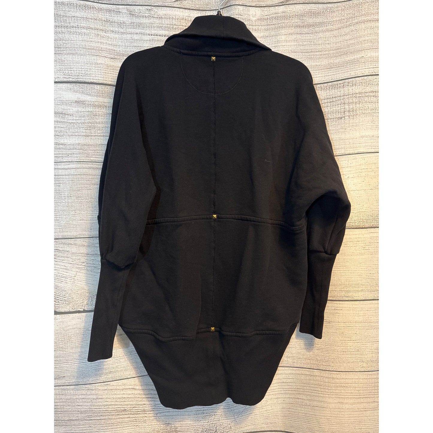 Aritizia Wilfred Black Cardigan With Pockets Ribbed Collar and Studs Size M