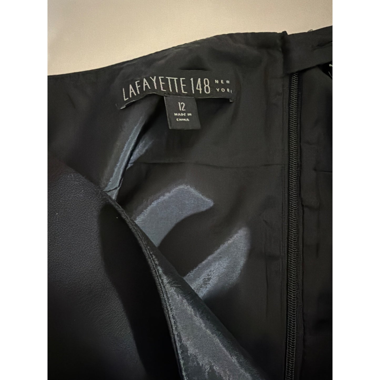 Lafayette 148 Black Pencil Skirt Size 12