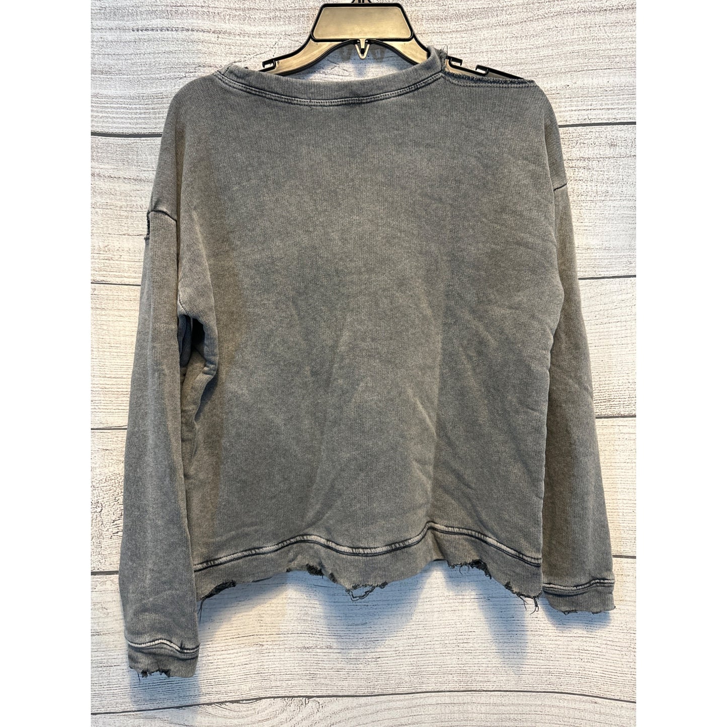 Don't Ask Why Grey Distressed Sweatshirt