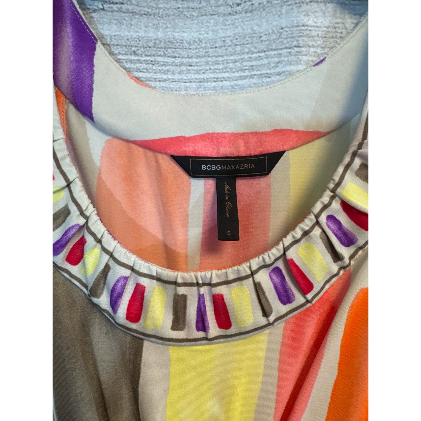 BCBGMAXAZRIA Sleeveless Multicolor Paint Brush Dress Size S