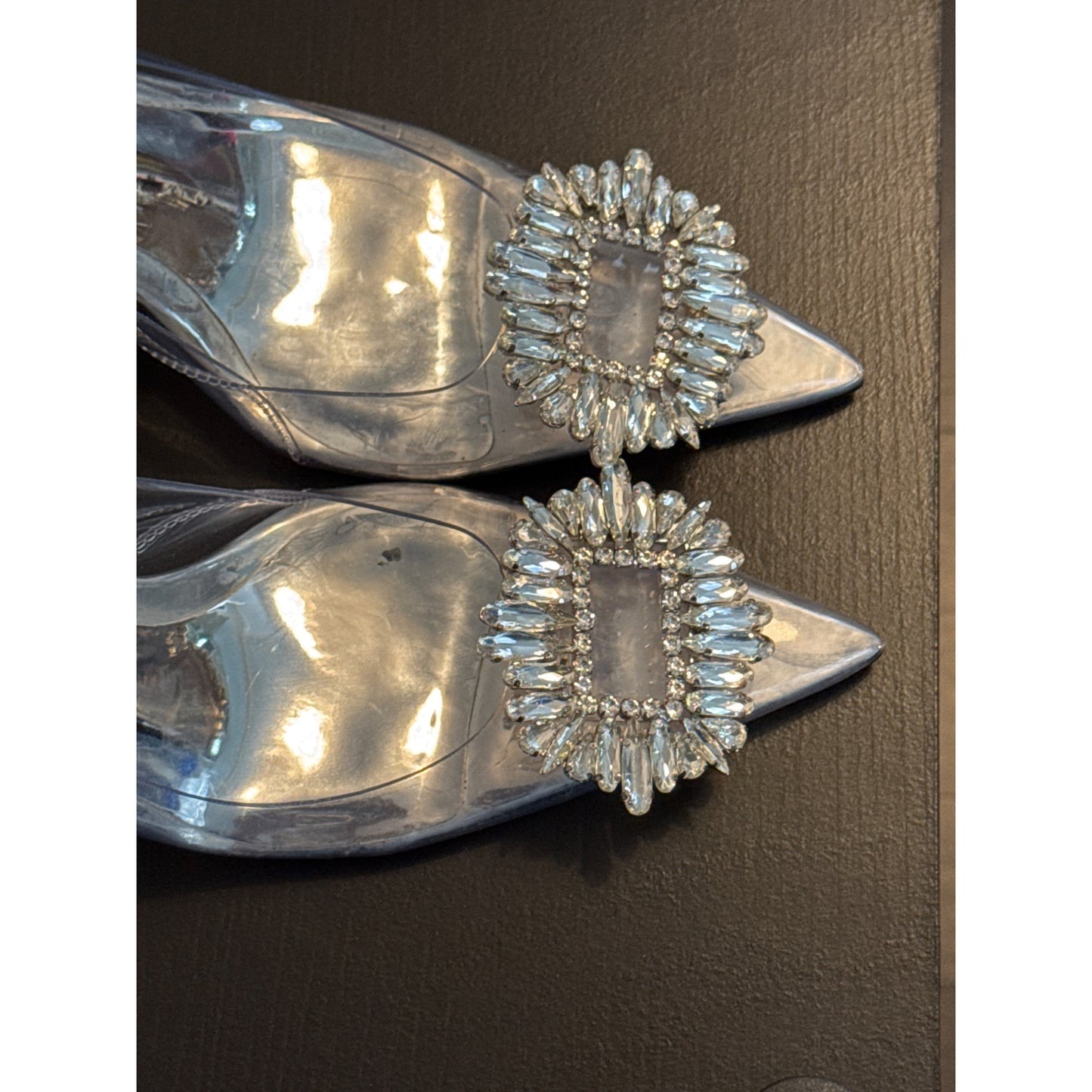 Good American Cinder- F*cking- Rella Heels Size 8