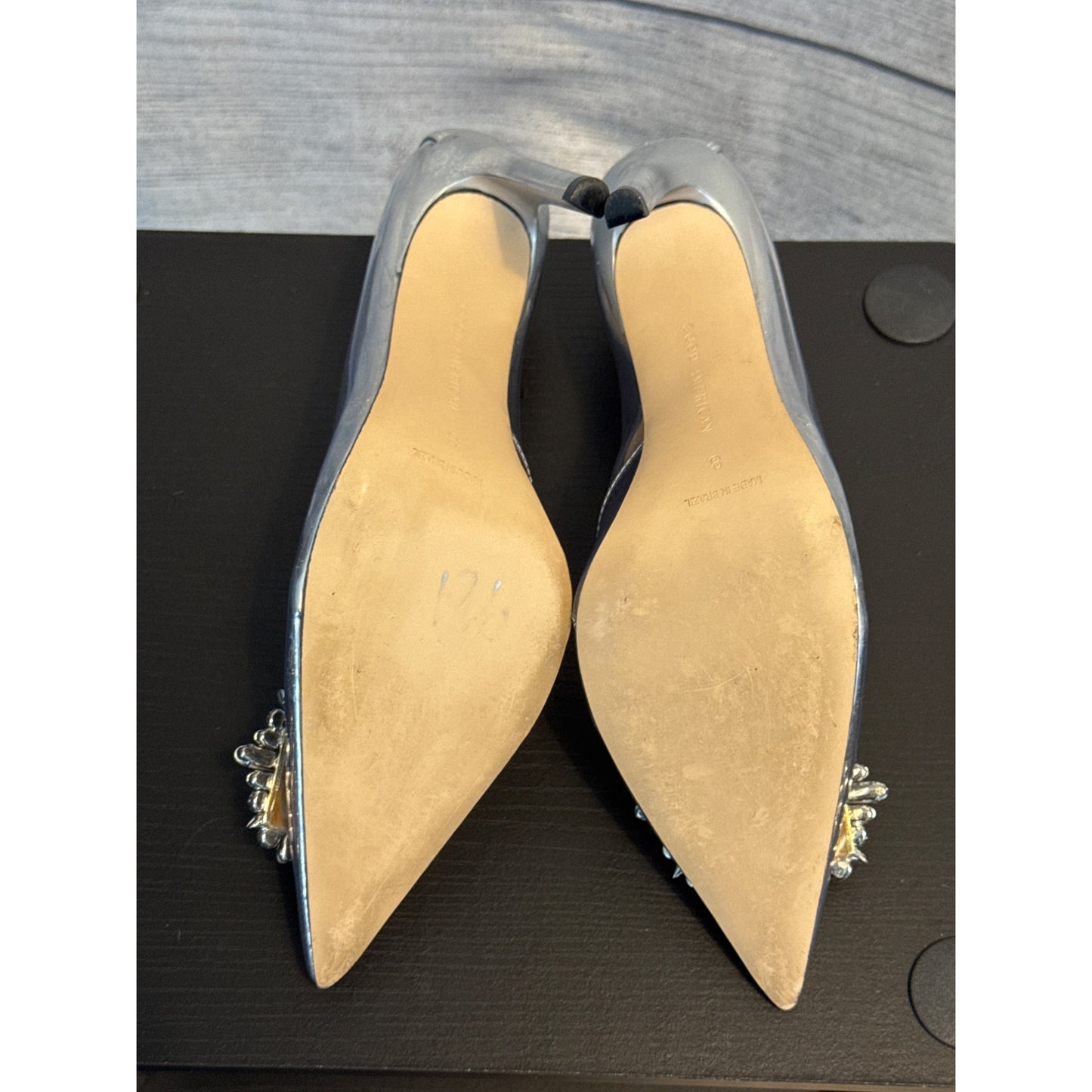 Good American Cinder- F*cking- Rella Heels Size 8