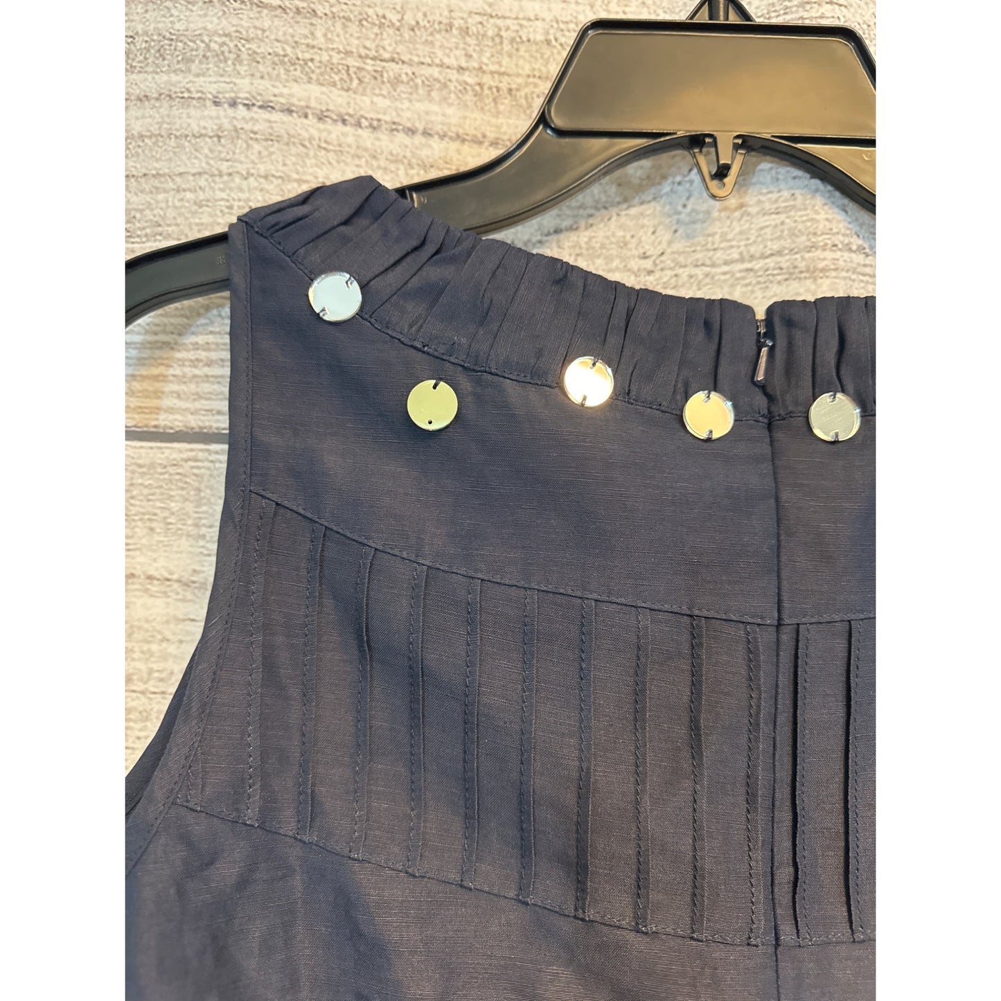 Tory Burch Sleeveless Silk Mirrored Top Size 8