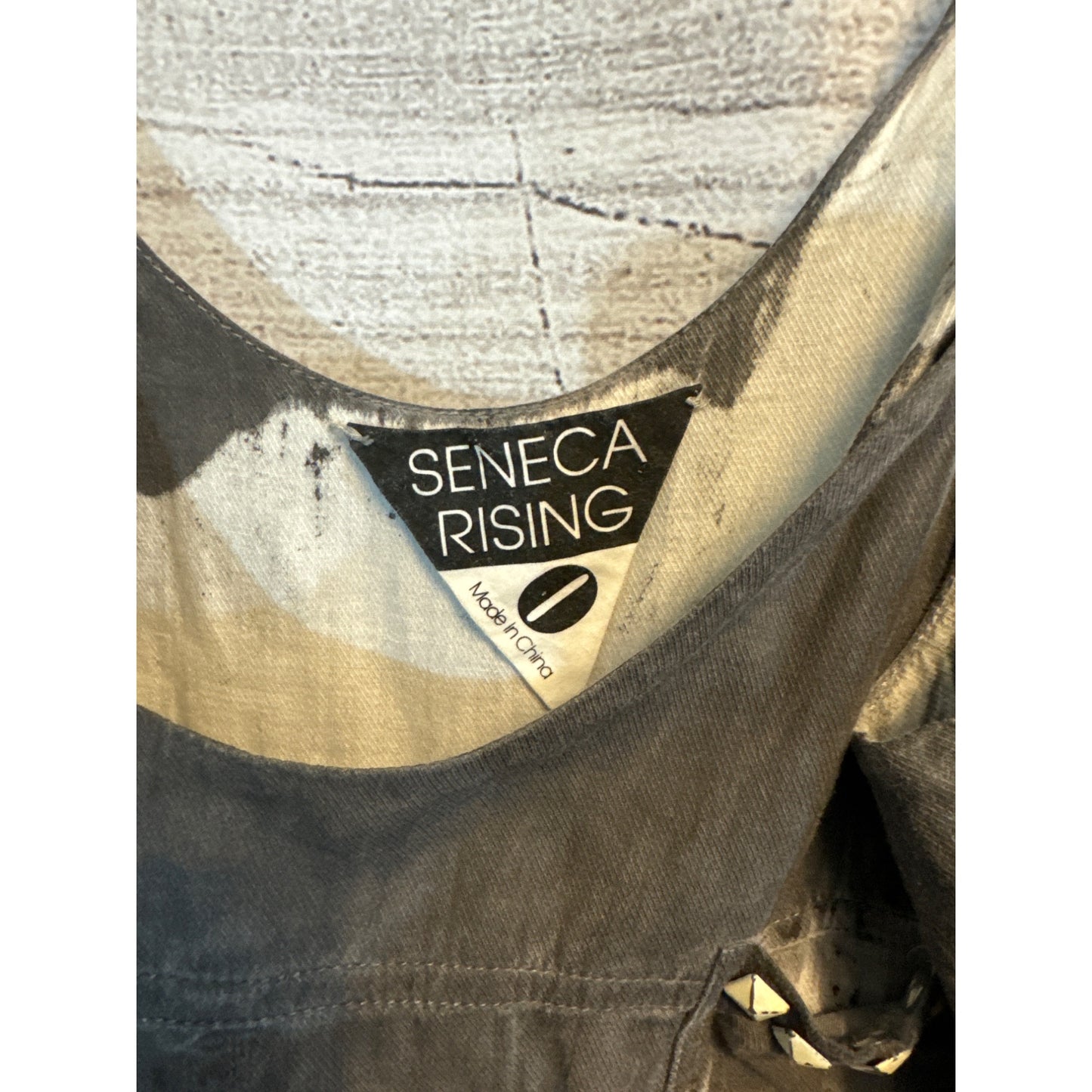 Seneca Rising Gray Dress With Studded Pocket & Tie-Dye Size 0