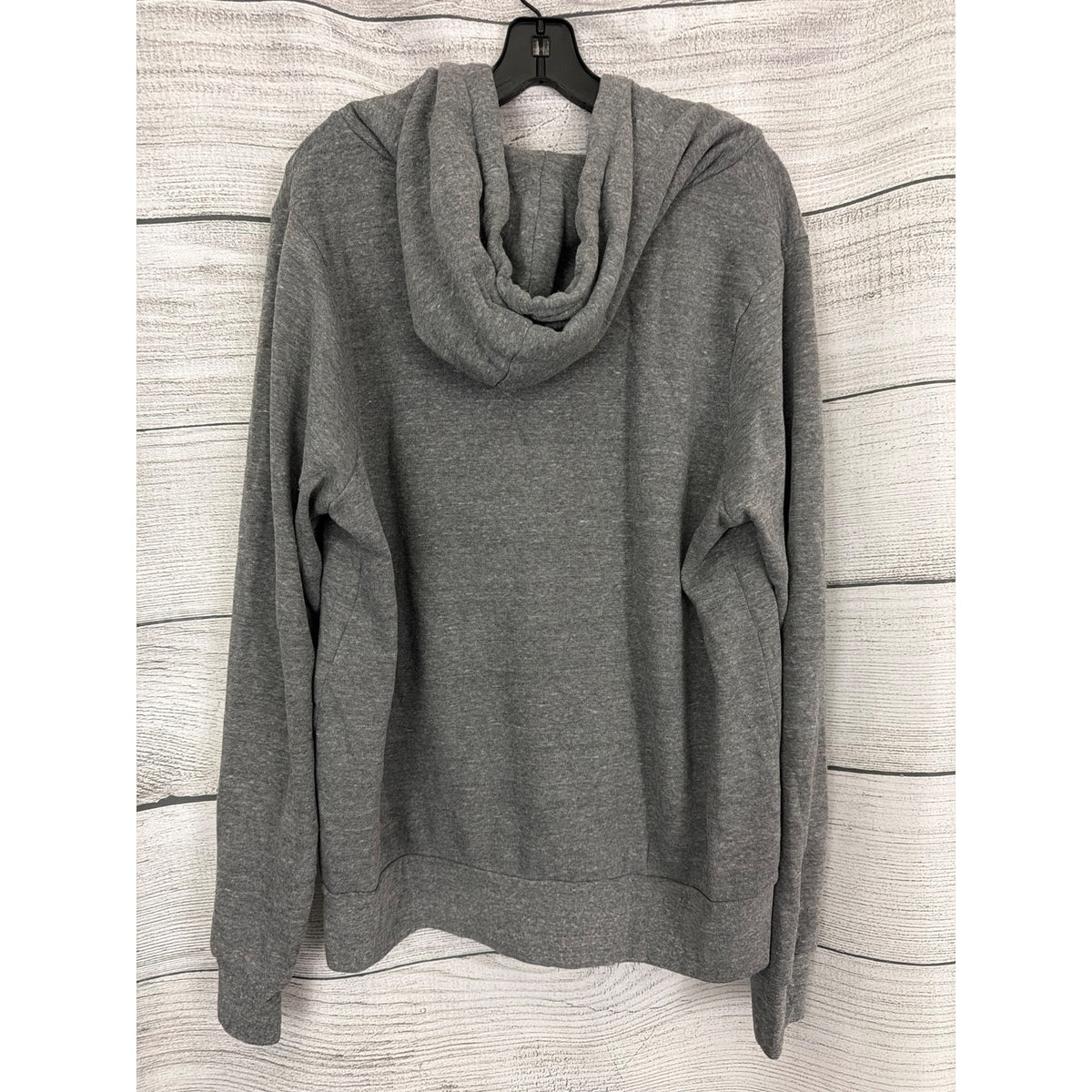 Unisex Aviator Nation Gray Hoodie With Blue Stripe Design Full Zip Size XL