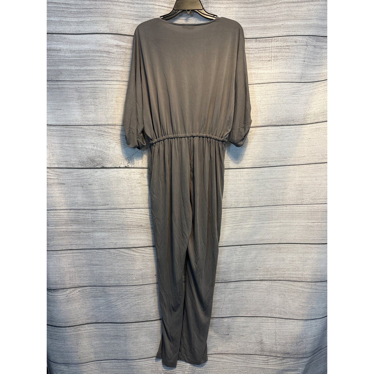 Promesa Gray 3/4 Sleeve Drawstring Jumpsuit Size M
