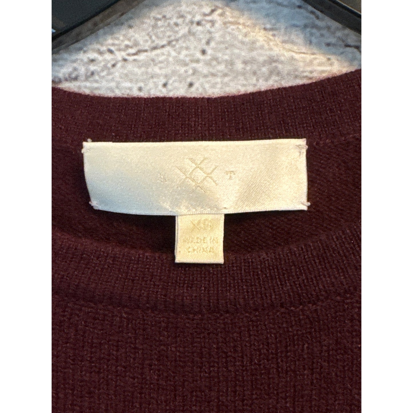 Lisa Todd Burgundy Cashmere Sweater With Side Eyelets Size XS