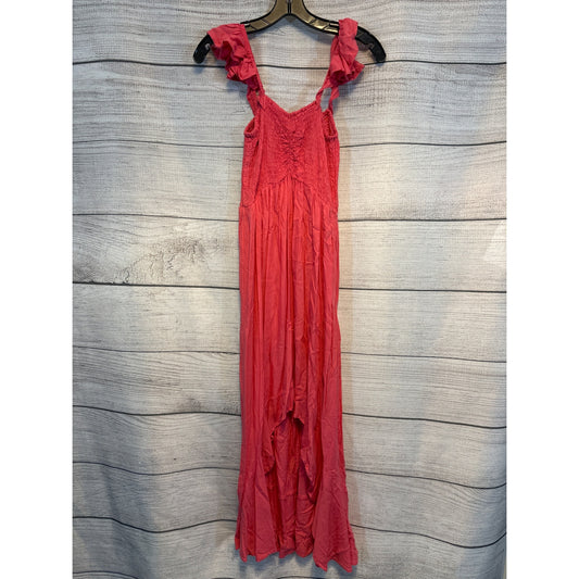 Bohome Tiered Maxi Dress With Ruffled Straps Size L