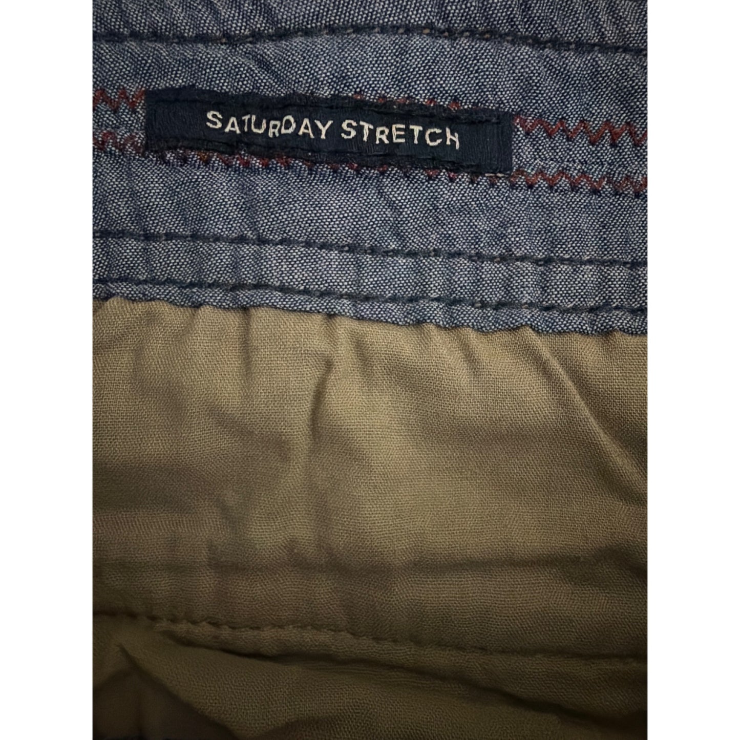 Mens Lucky Brand "Saturday Stretch" Khaki Shorts Size 38