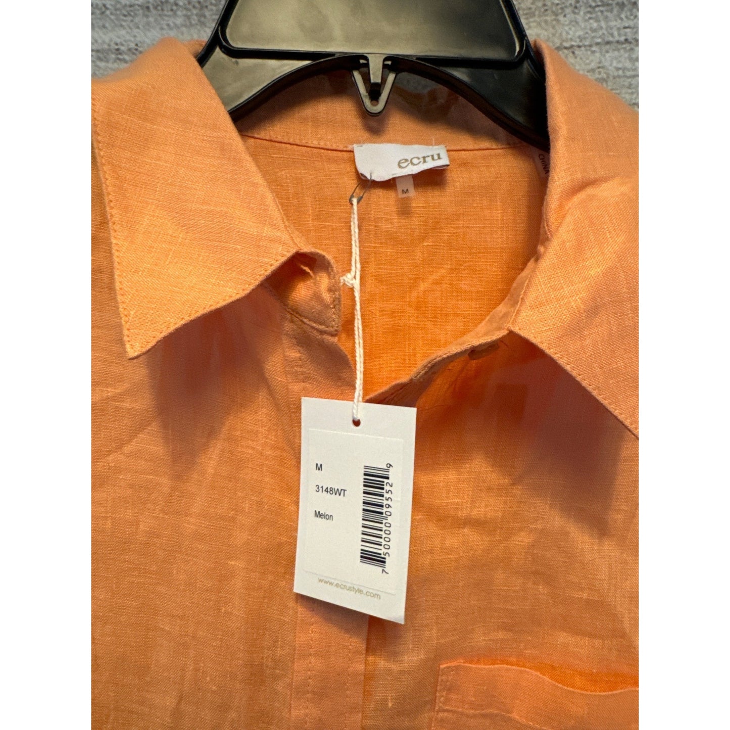NWT Ecru Womens Long Sleeve Button Down Shirt