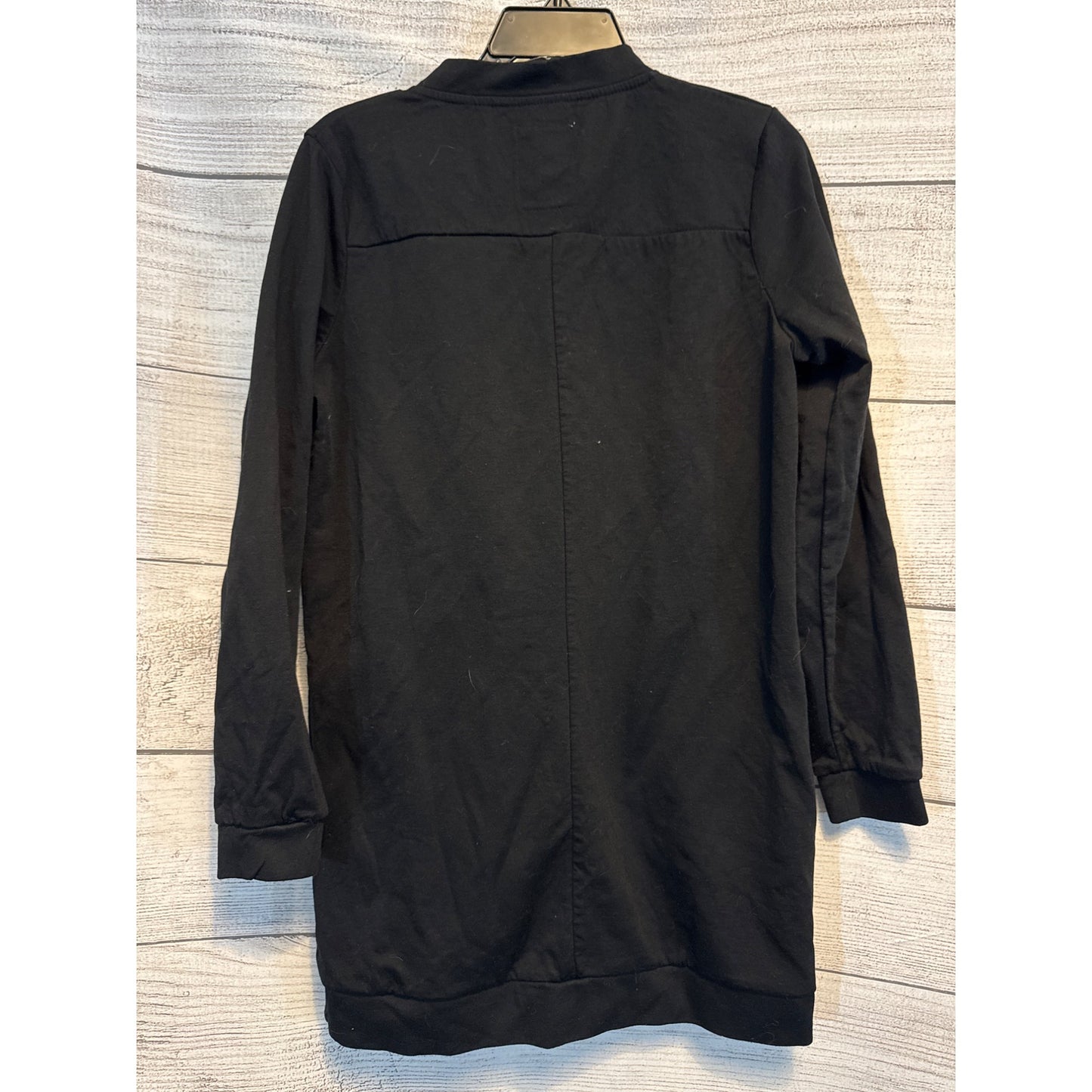 Nümph Black Longline Casual Jacket With Front Zip & Pockets Size L