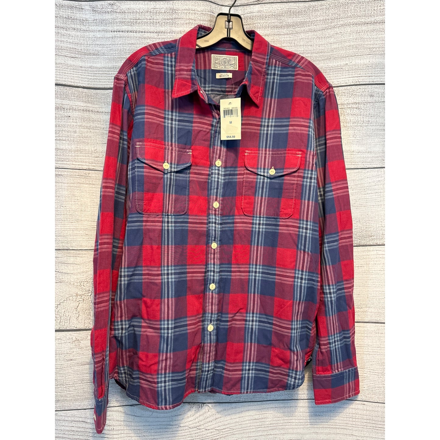 NWT Men's Lucky Brand Plaid Long Sleeve Button Down