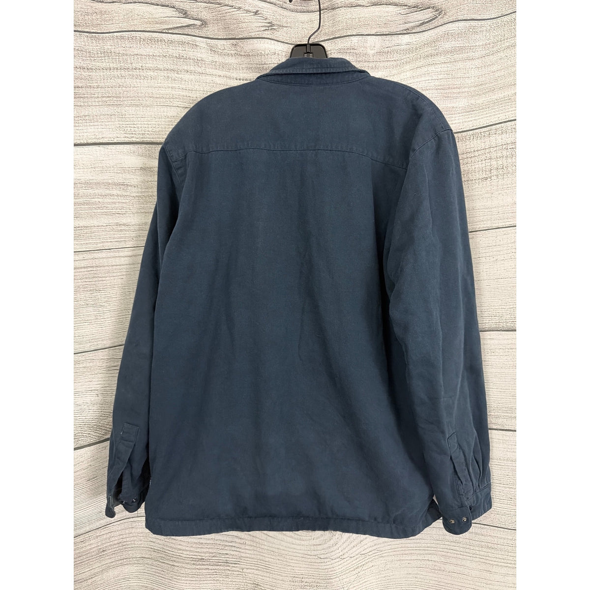 Mens O'Neill Navy Blue Button-Up Shirt Jacket Fleece Lined Size L