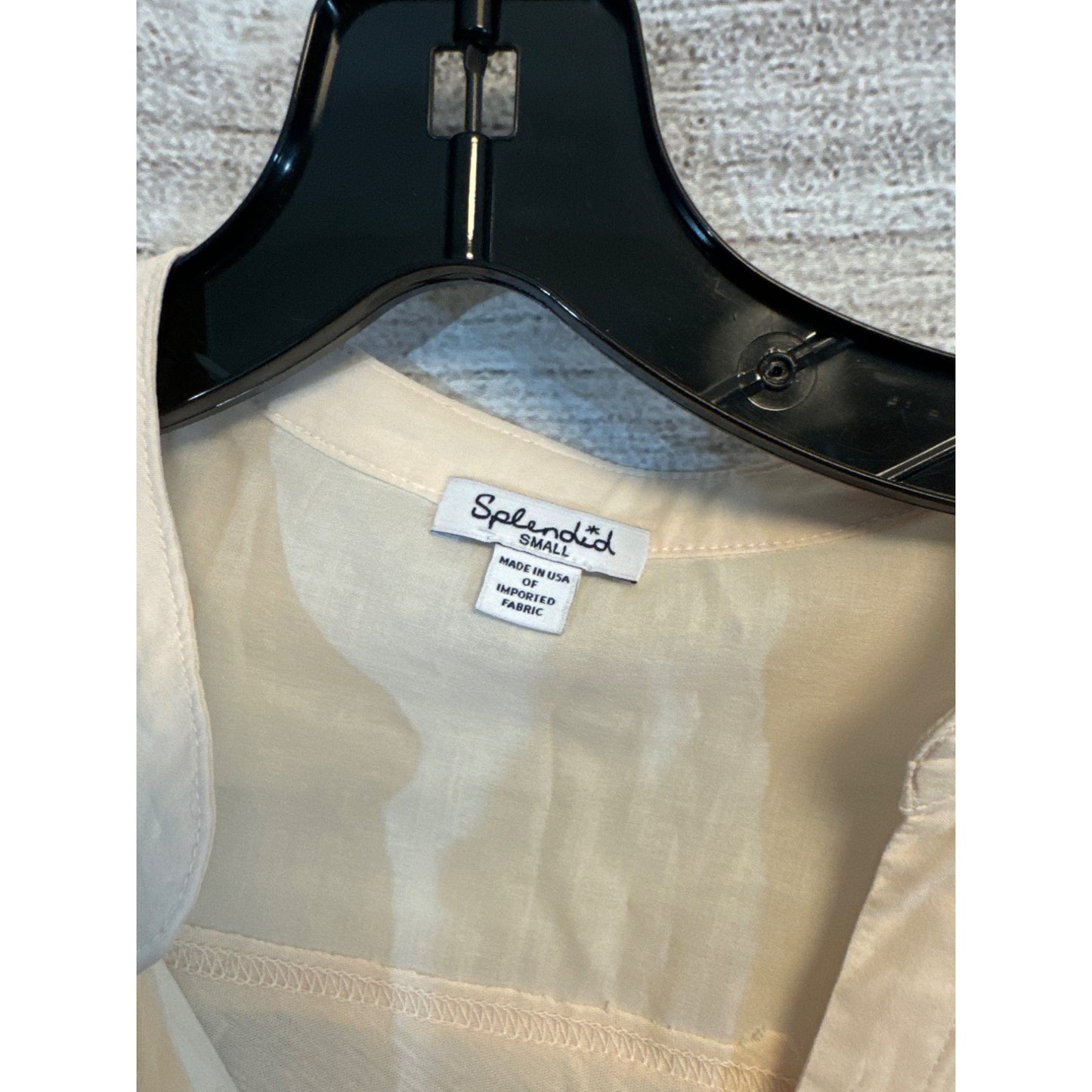 Splendid Sheer Button-Down Long Sleeve Shirt Size S