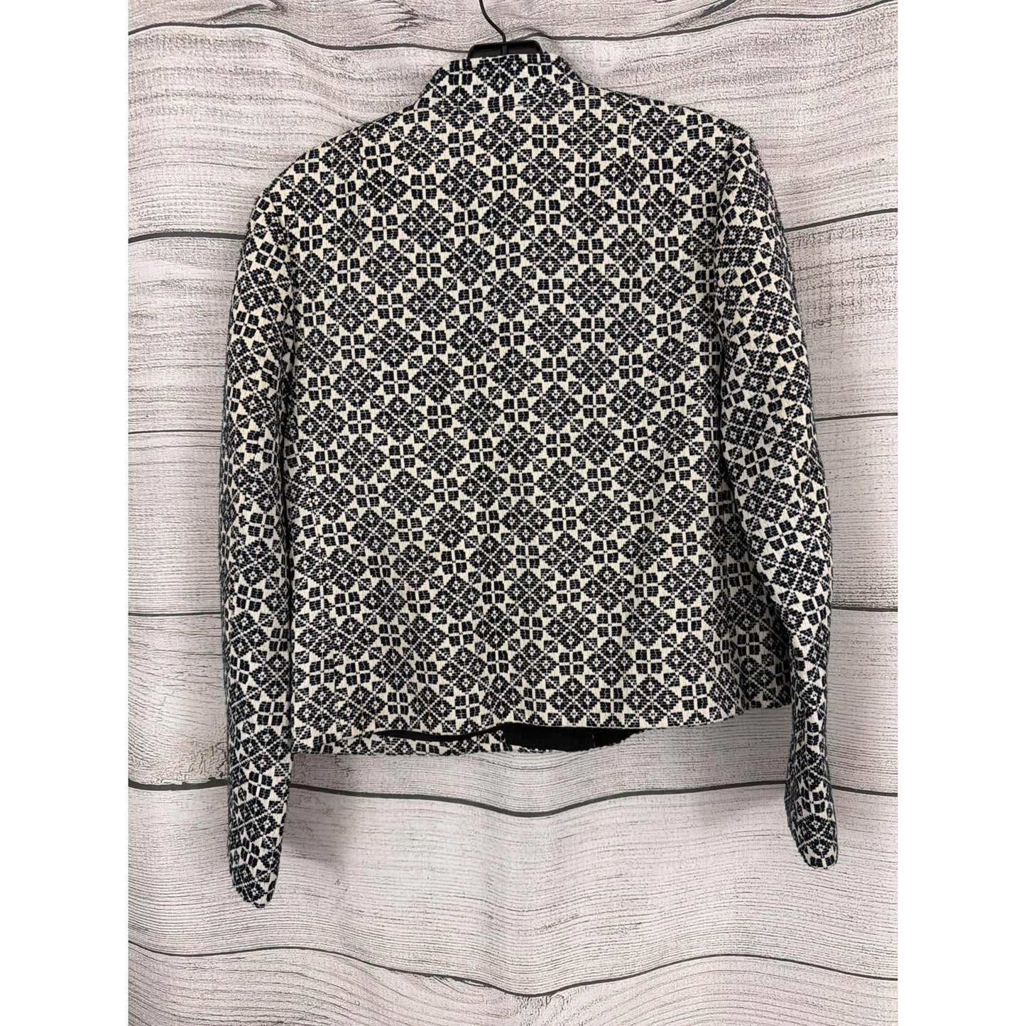 NWT Tory Burch Textured Jacquard Jacket Floral Button Front Size 8