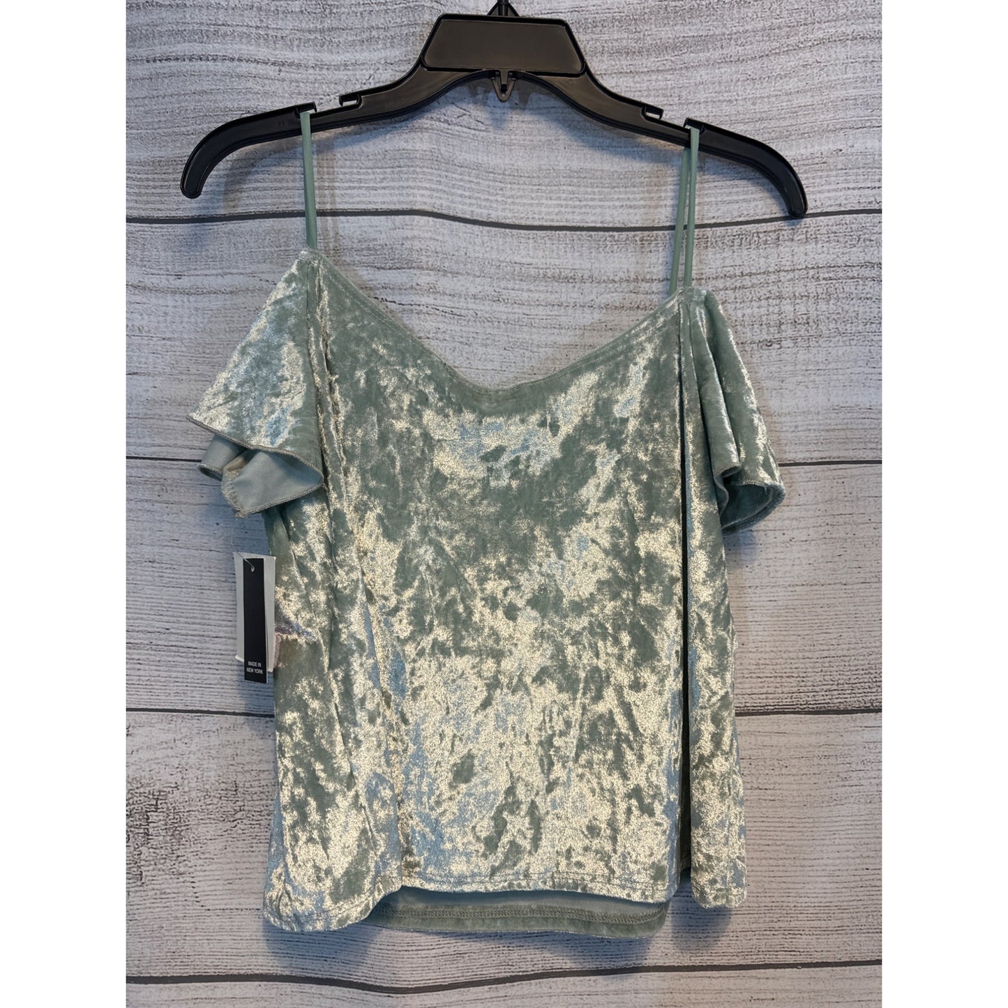 NWT Snap Women's Velvet Off-Shoulder Top Size L