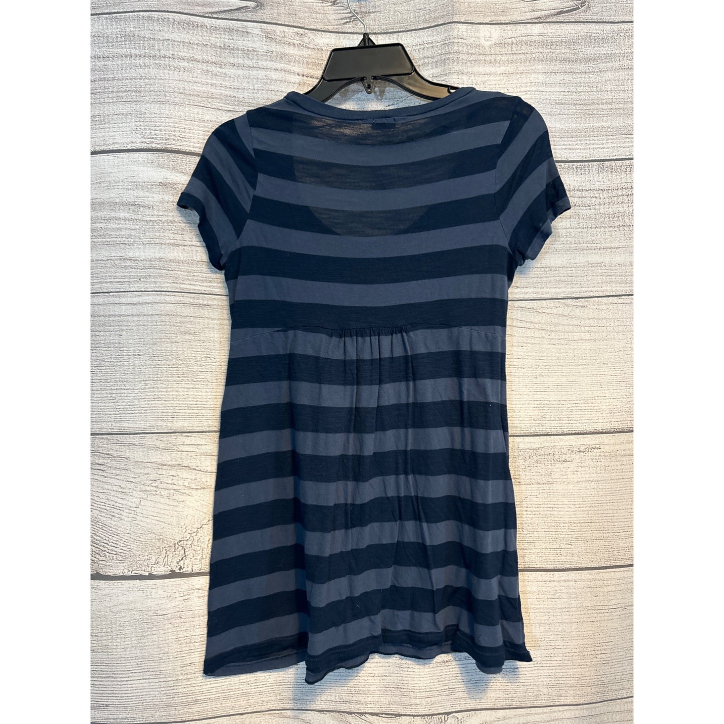 Splendid Blue & Black Striped Short Sleeve Top Size S