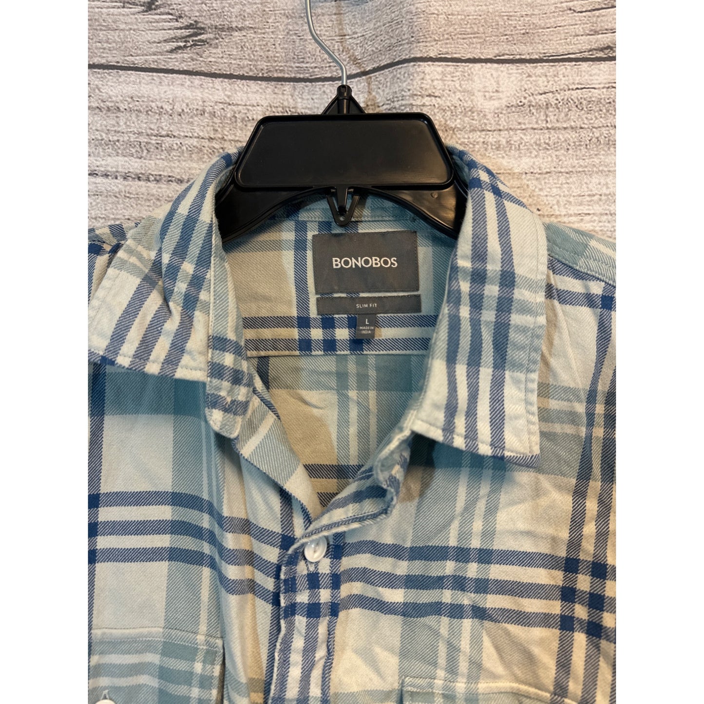 Bonobos Mens Long Sleeve Plaid Shirt Size L
