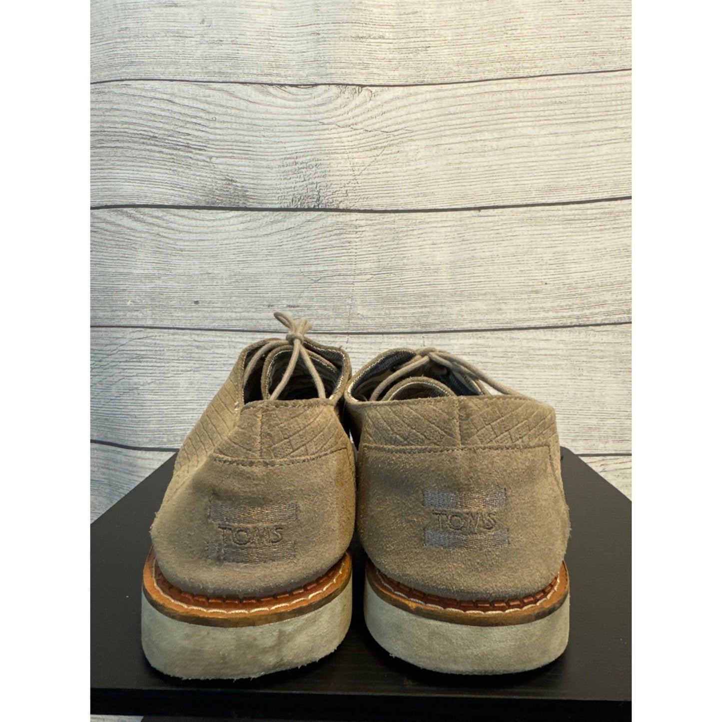 Toms Mens Suede Brogue Derby Shoe Size 12