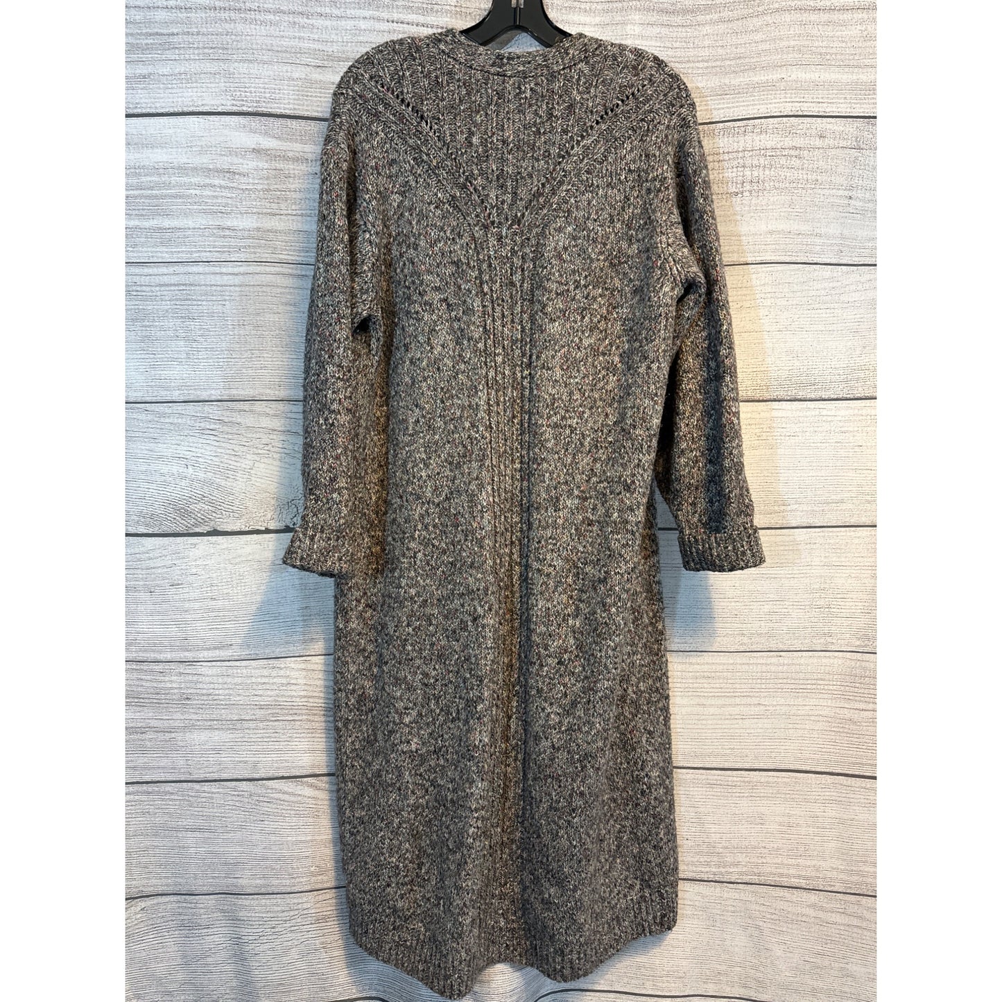 Cabi Long Knit Cardigan Sweater Sparkly Speckled Button-Front Size S