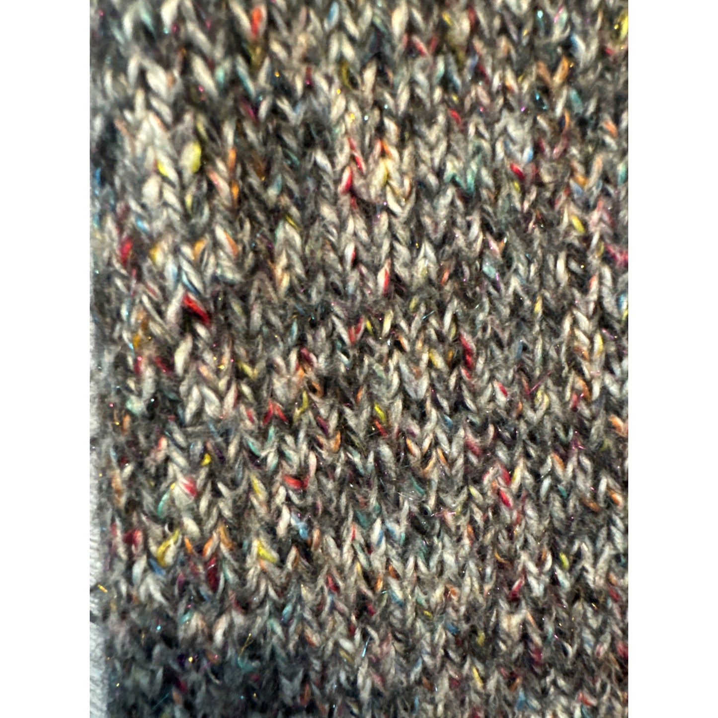 Cabi Long Knit Cardigan Sweater Sparkly Speckled Button-Front Size S