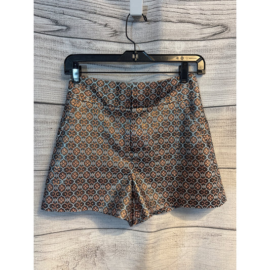 Alice + Olivia Cady Metallic High Waist Short in waterfall multi Size 0