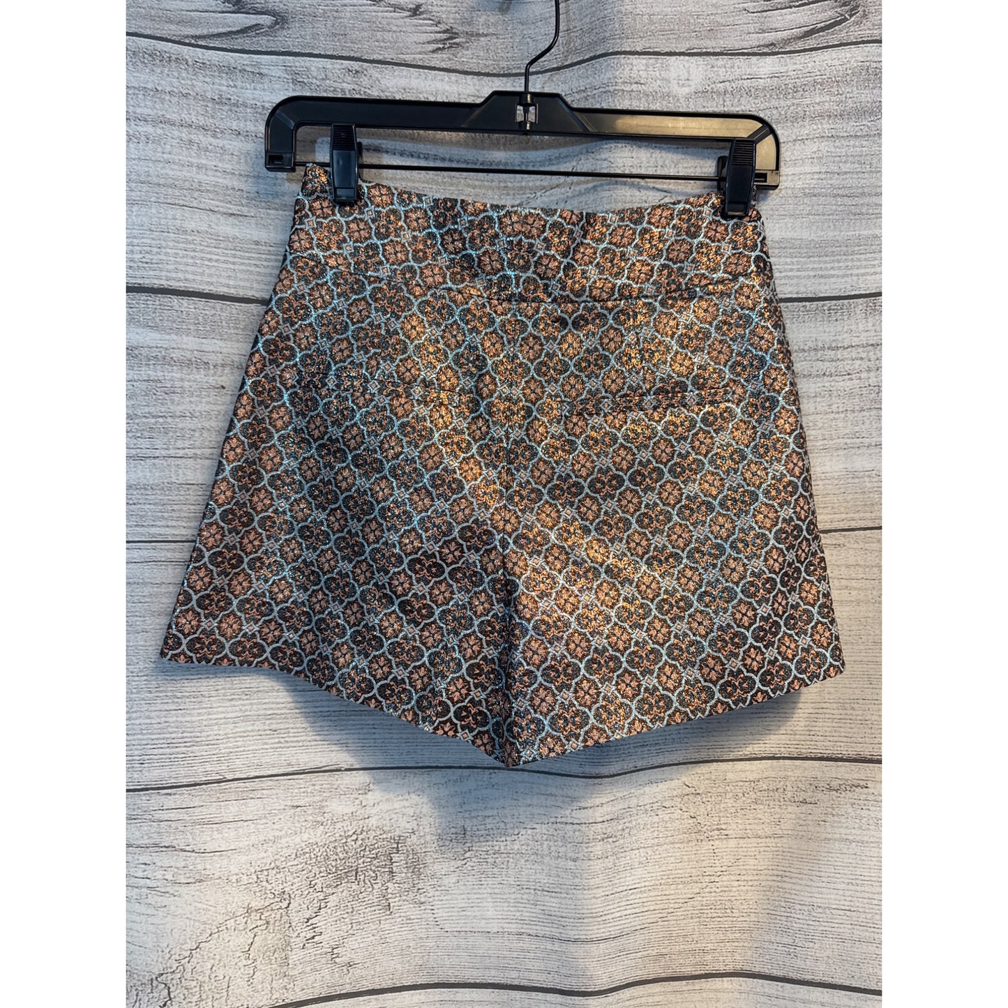 Alice + Olivia Cady Metallic High Waist Short in waterfall multi Size 0