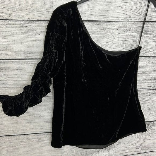Joie One shoulder velour top