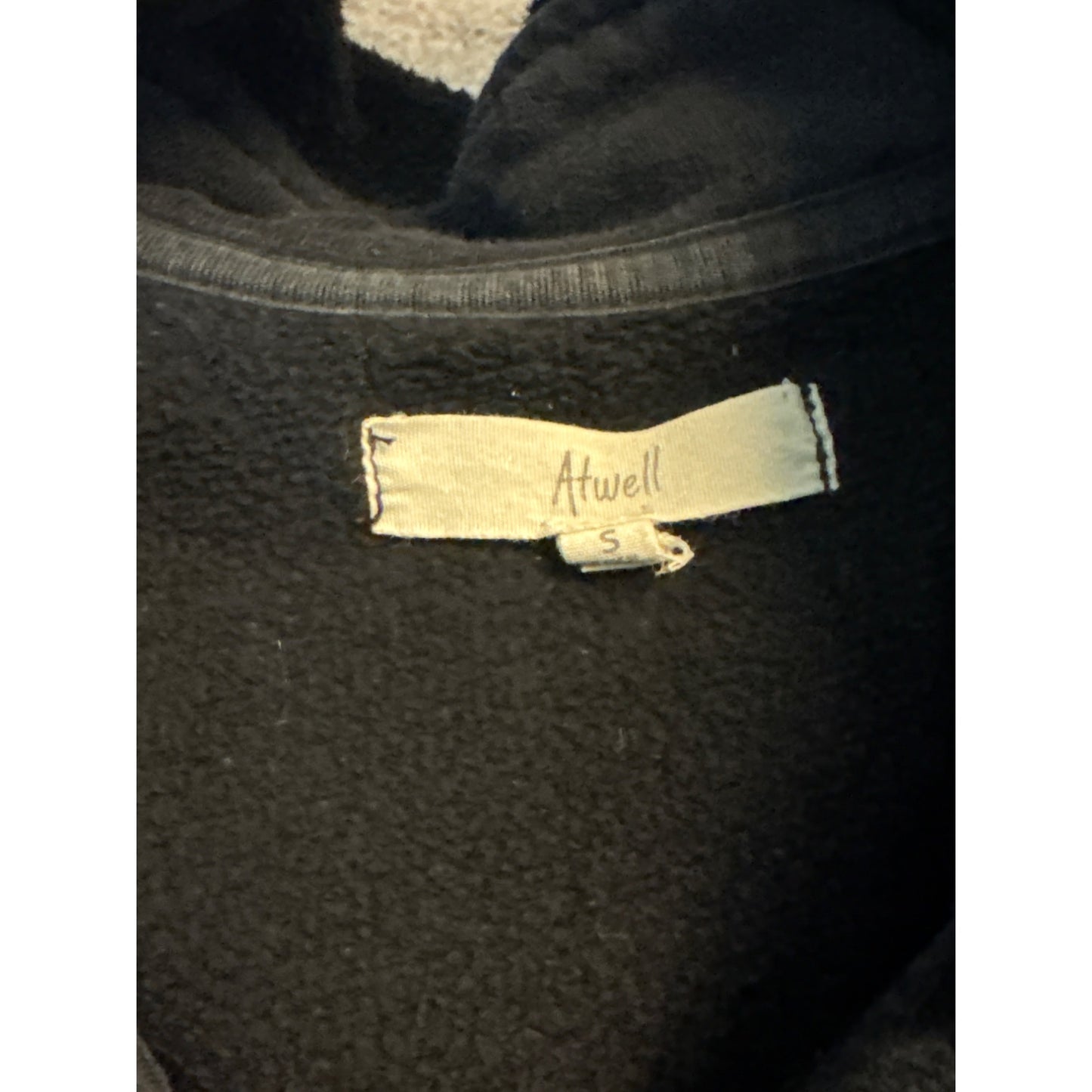 Atwell Long Black Zip Up Oversized Hoodie Jacket Size S