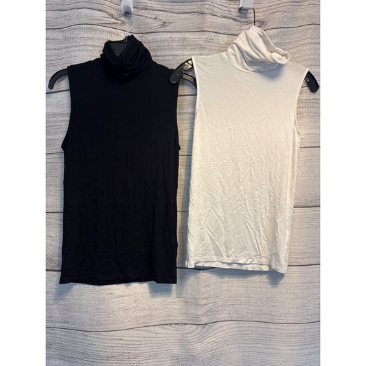 Majestic Filatures Sleeveless Turtleneck Tops Size 1/XS/S