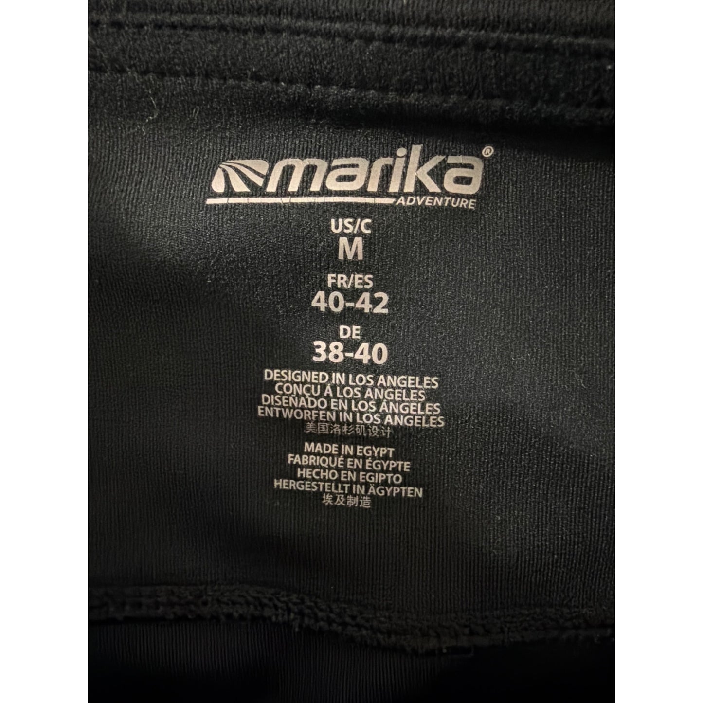 Marika Adventure Black High-Waisted Leggings W Pockets Size M
