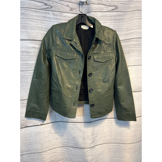 Zadig & Voltaire Liam Green Leather Jacket Size S