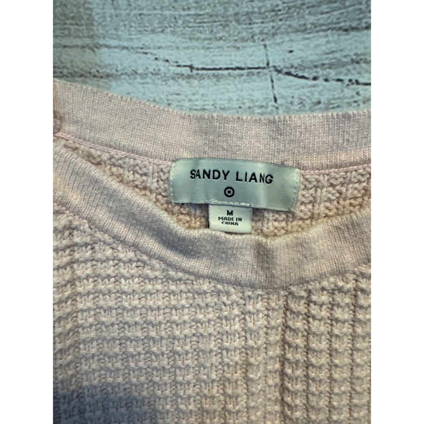 Sandy Liang Pink Textured Knit Tank Top M