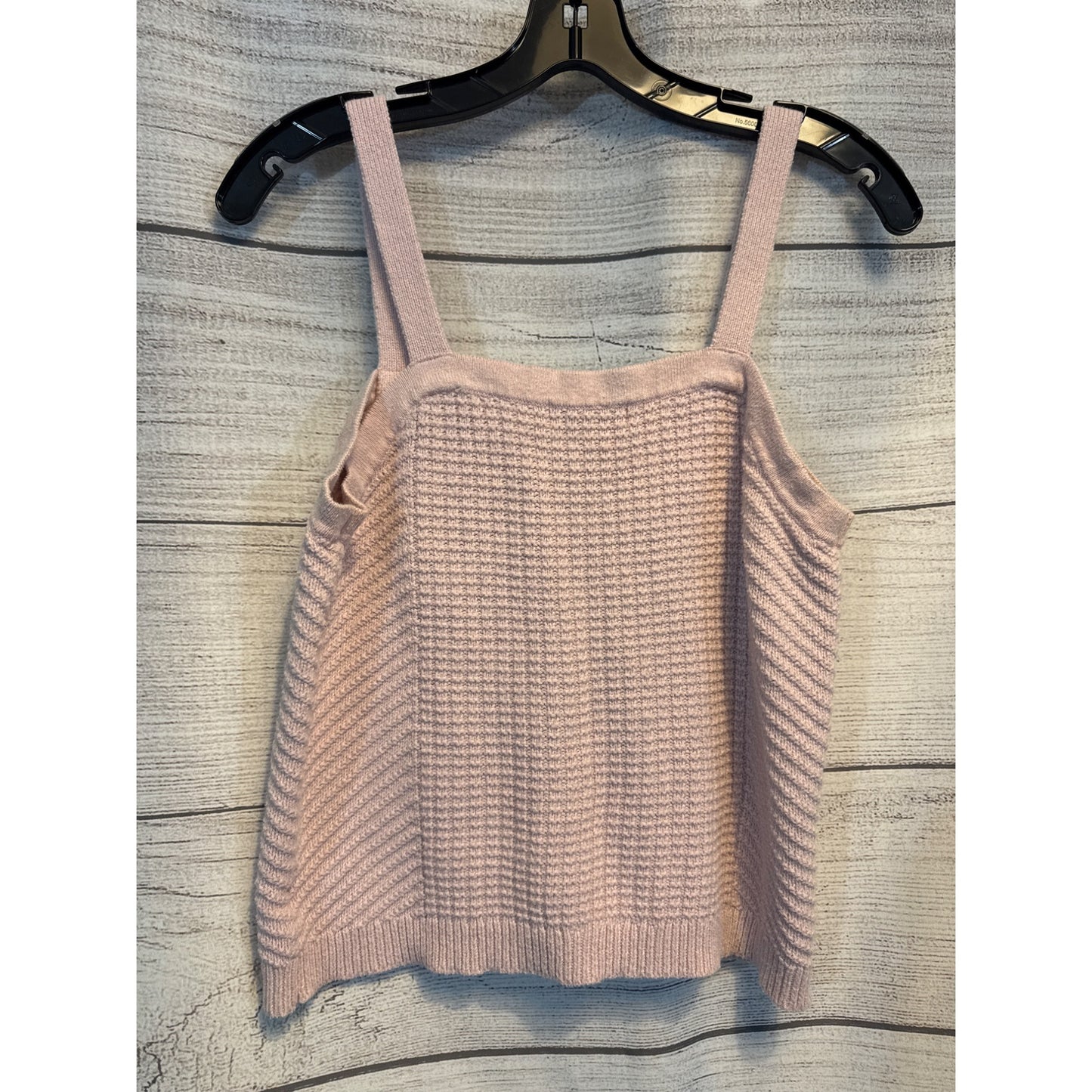 Sandy Liang Pink Textured Knit Tank Top M