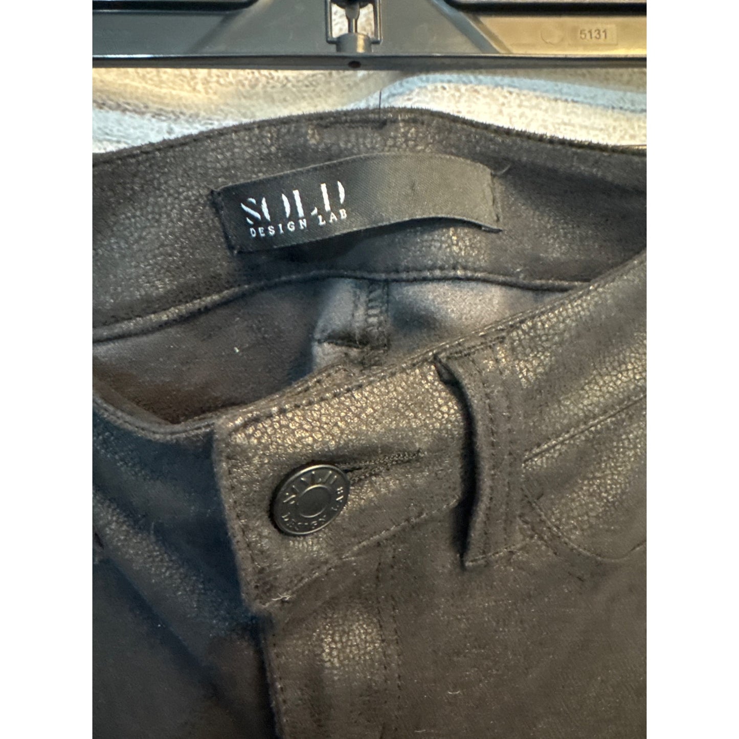 SOLD Design Lab Soho Super Skinny Black Leather Look Pants Size 28