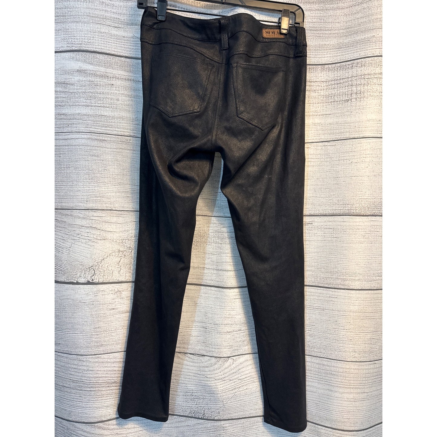 SOLD Design Lab Soho Super Skinny Black Leather Look Pants Size 28